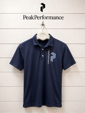 PEAK PERFORMANCE Navy Performance Polo Shirt M